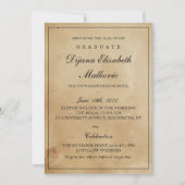 クラシック素朴卒業 招待状 (正面)