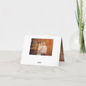 クラシック素朴木目の質冬の結婚式 サンキューカード (裏面)