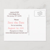 クラシック素朴結婚の 案内ポストカード (裏面)