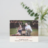 クラシック素朴結婚の 案内ポストカード (スタンド正面)