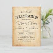 クラシック素朴Double Birthday Party 招待状 (スタンド正面)