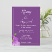 クラシック紫王室のフローラ結婚ズ 招待状 (スタンド正面)