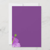 クラシック紫王室のフローラ結婚ズ 招待状 (裏面)