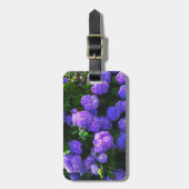 クラシック紫色のリアリスティックアジサイのラゲージタグ ラゲッジタグ (正面縦)