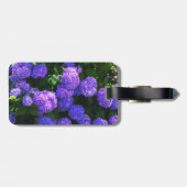 クラシック紫色のリアリスティックアジサイのラゲージタグ ラゲッジタグ (裏面横)