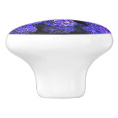 クラシック紫色のリアルあじさいセラミックプル セラミックノブ (側面)
