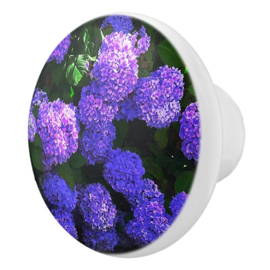クラシック紫色のリアルあじさいセラミックプル セラミックノブ (右)