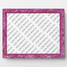 クラシック紫色の枠にフォトプラークを追加 フォトプラーク