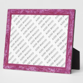 クラシック紫色の枠にフォトプラークを追加 フォトプラーク (側面)