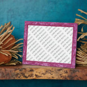 クラシック紫色の枠にフォトプラークを追加 フォトプラーク (側面)