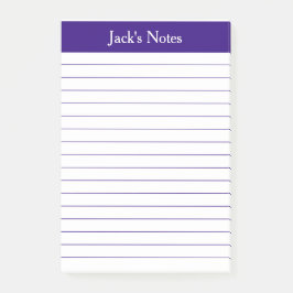 クラシック紫色の裏地パーソナライズされた ポストイット
