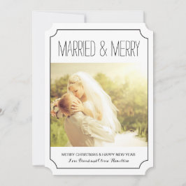 クラシック結婚したChristmas Photo Cards シーズンカード