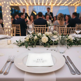 クラシック結婚のナプキンシンプル文字ベース スタンダードカクテルナプキン