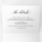 クラシック結婚の3倍招待状 三つ折り招待状 (内部最初)