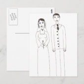 クラシック結婚の ポストカード (正面/裏面)