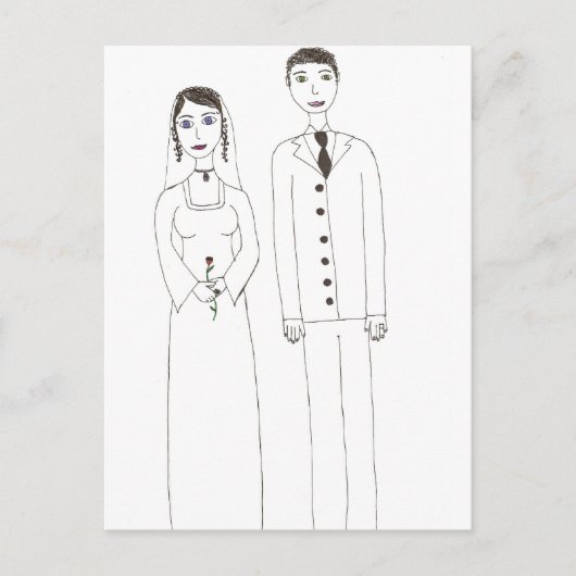 クラシック結婚の ポストカード (正面)