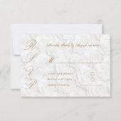 クラシック結婚の 出欠カード (正面)