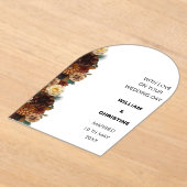 クラシック結婚カード アクリル招待状 (レイダウン)