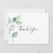 クラシック結婚グフォーマルリー葉ズ サンキューカード (正面)