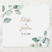 クラシック結婚グフォーマルリー葉ズ スパークリングワインラベル (シングルラベル)