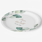 クラシック結婚グフォーマルリー葉ズ ペーパープレート (アングル)