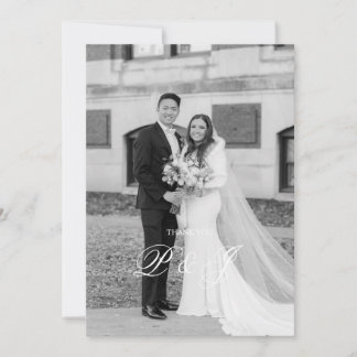 クラシック結婚サンキューカード サンキューカード