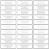 クラシック結婚シンプルのゲスト名のアドレス シール (正面)