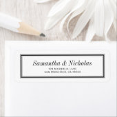 クラシック結婚シンプル差出人住所 ラベル (インサイチュ)