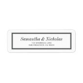 クラシック結婚シンプル差出人住所 ラベル (正面)