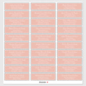 クラシック結婚シンプルScriptのゲスト名のアドレス シール (シート)