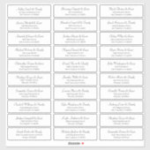 クラシック結婚シンプルScriptのゲスト名のアドレス シール (シート)