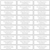 クラシック結婚シンプルScriptのゲスト名のアドレス シール (正面)