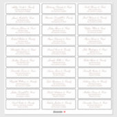 クラシック結婚シンプルScriptのゲスト名のアドレス シール (シート)