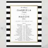 クラシック結婚ストライプスケジュールのタイムライン (正面)