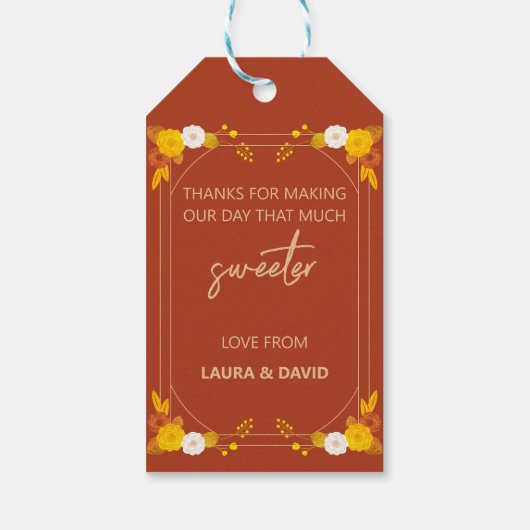 クラシック結婚テーマ ギフトタグ (裏面)