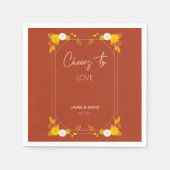 クラシック結婚テーマ スタンダードカクテルナプキン (正面)