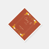 クラシック結婚テーマ スタンダードカクテルナプキン (角)