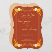 クラシック結婚テーマ セーブザデート (正面/裏面)