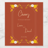 クラシック結婚テーマ ワインラベル (シングルラベル)