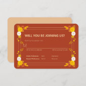 クラシック結婚テーマ 出欠カード (正面/裏面)