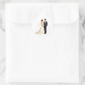 クラシック結婚ロマンスステッカー ラウンドシール (バッグ)