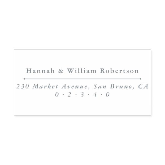 クラシック結婚名と差出人住所カスタム セルフインキングスタンプ (デザイン)