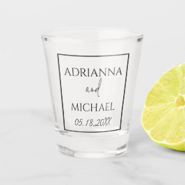 クラシック結婚夫婦の氏名 ショットグラス