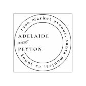 クラシック結婚差出人住所 ラバースタンプ (インプリント)