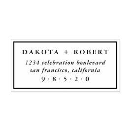 クラシック結婚差出人住所 ラバースタンプ