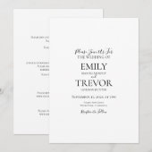クラシック結婚式招待状詳細 (正面/裏面)