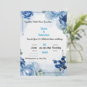 クラシック結婚式招待状 – カスタマイズ可能なデザイン 招待状 (スタンド正面)