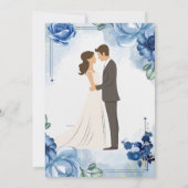 クラシック結婚式招待状 – カスタマイズ可能なデザイン 招待状 (裏面)