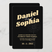 クラシック結婚式招待状 招待状 (正面/裏面)