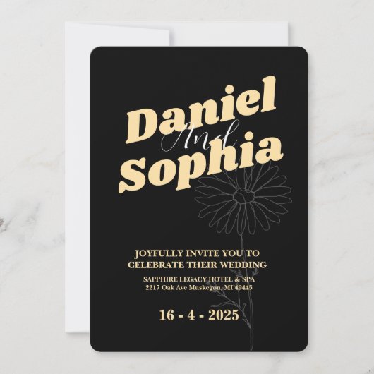 クラシック結婚式招待状 招待状 (正面)